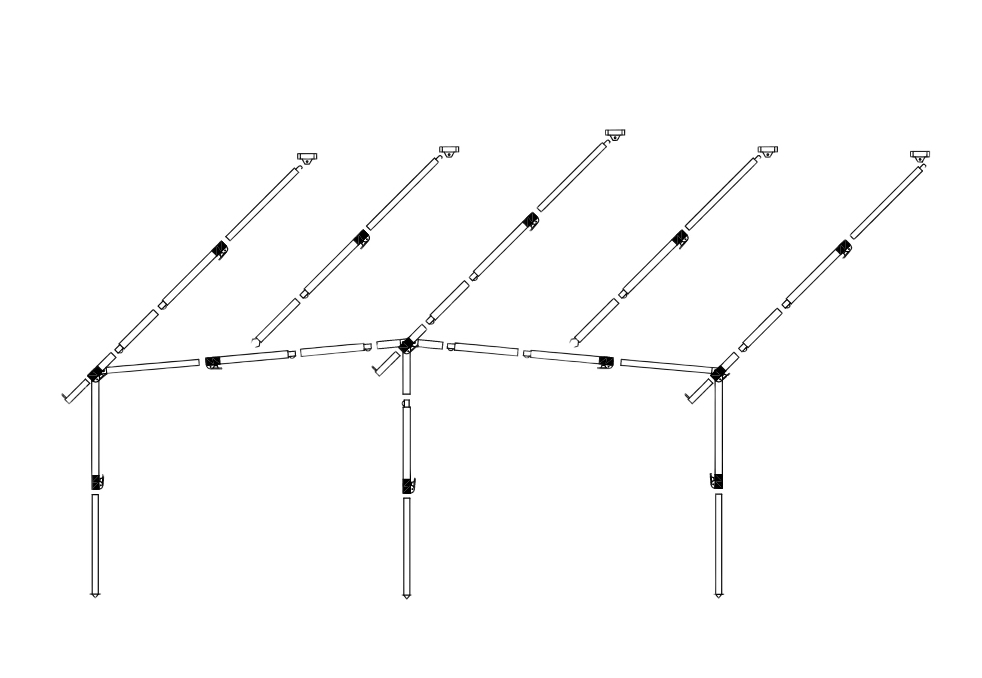 Frame voortent aluminium 28mm diepte 240