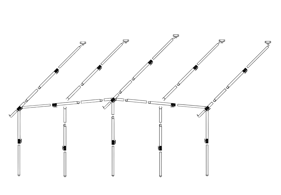 Frame voortent aluminium 28mm diepte 240