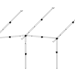 Frame voortent aluminium 28mm diepte 240