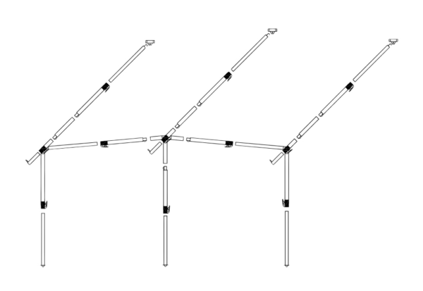 Frame voortent aluminium 28mm diepte 240