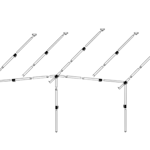Frame voortent aluminium 28mm 270/300