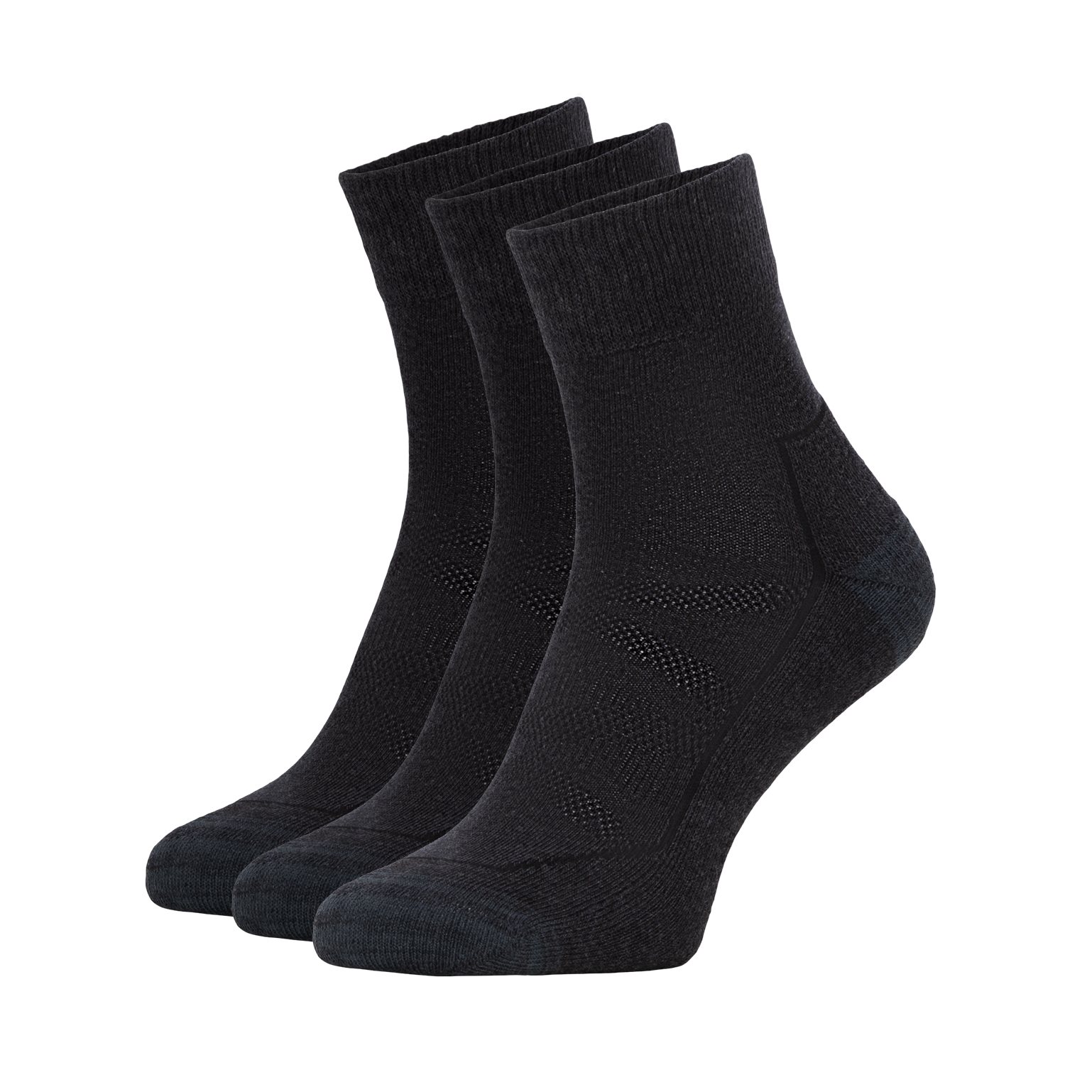 Coolmax Wandelsok 3-Pack | Donergrijs | 39/42