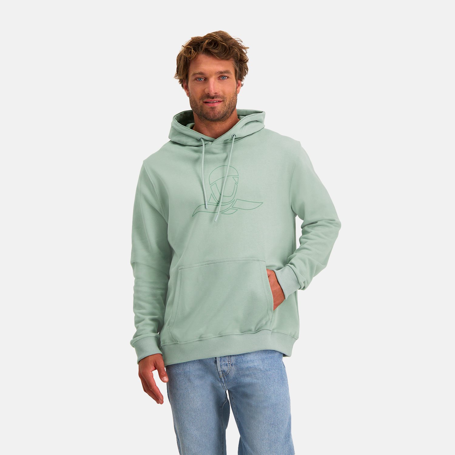 Rolleston Hoodie Kangaroo Heren | Mint | L