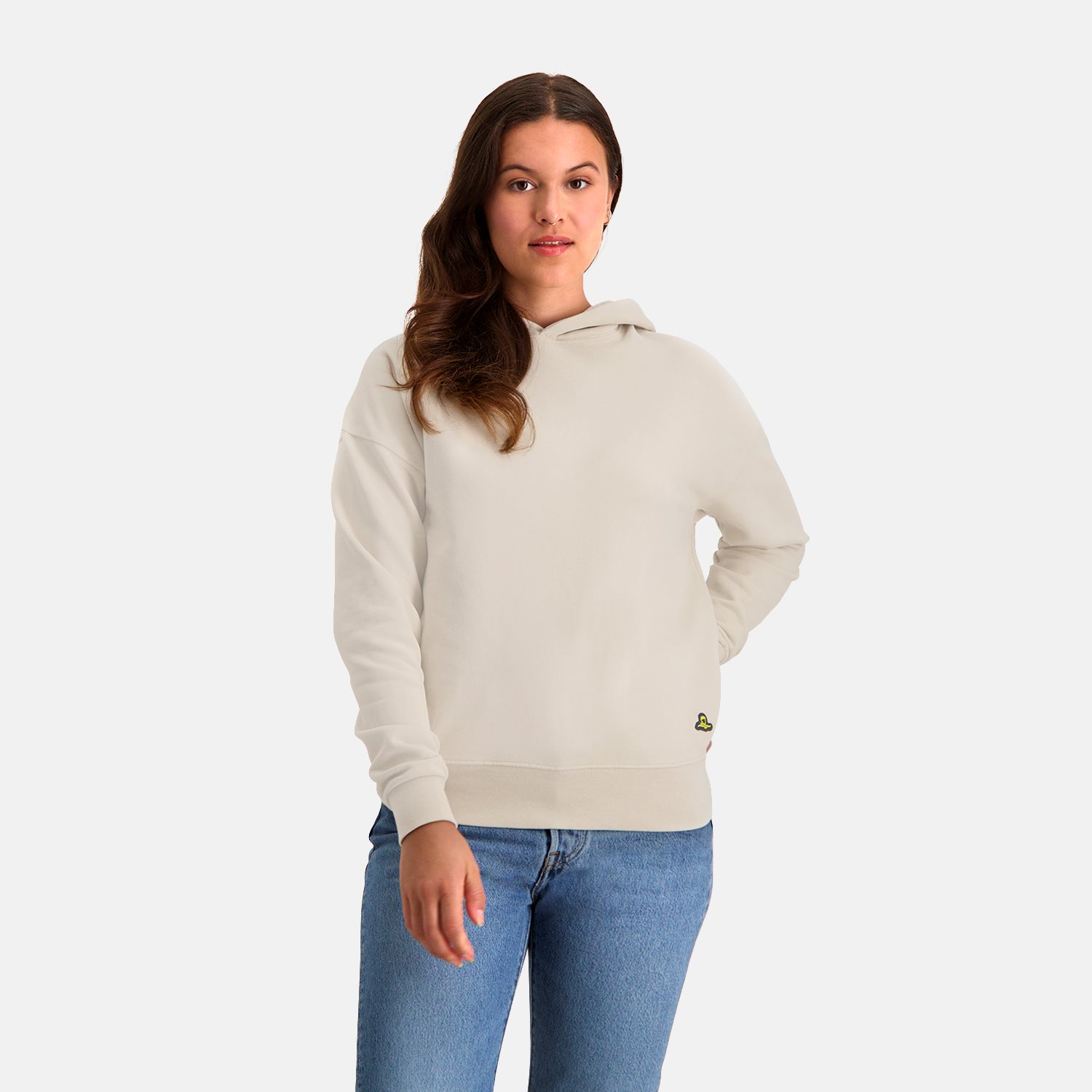 Rolleston Hoodie Drop Shoulder Dames | Stone | XS