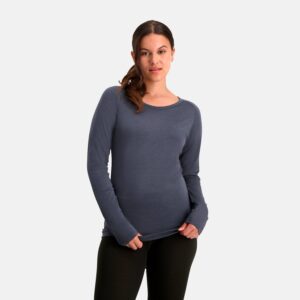 Pure Merinowol Longsleeve Dames | Graphite | M