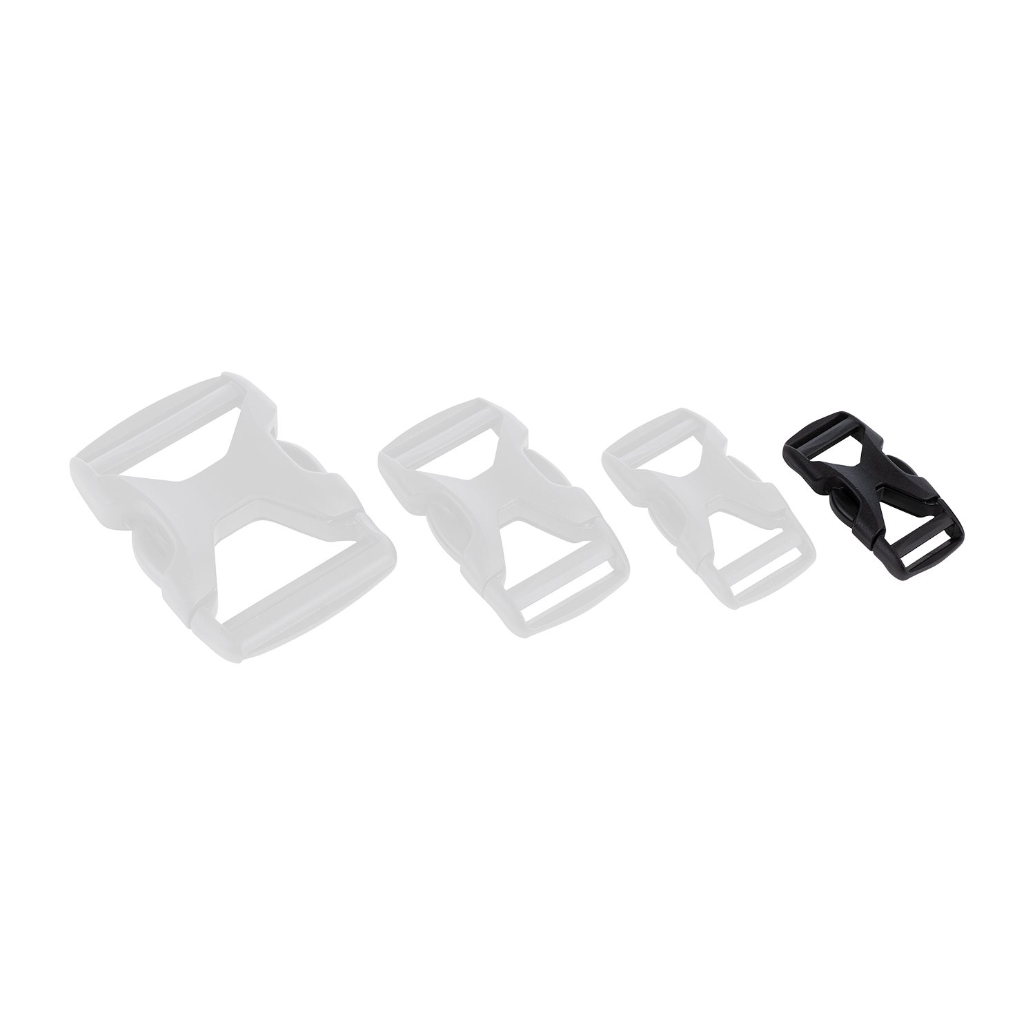 Dubbel Verstelbare Gesp | Zwart | 15 mm