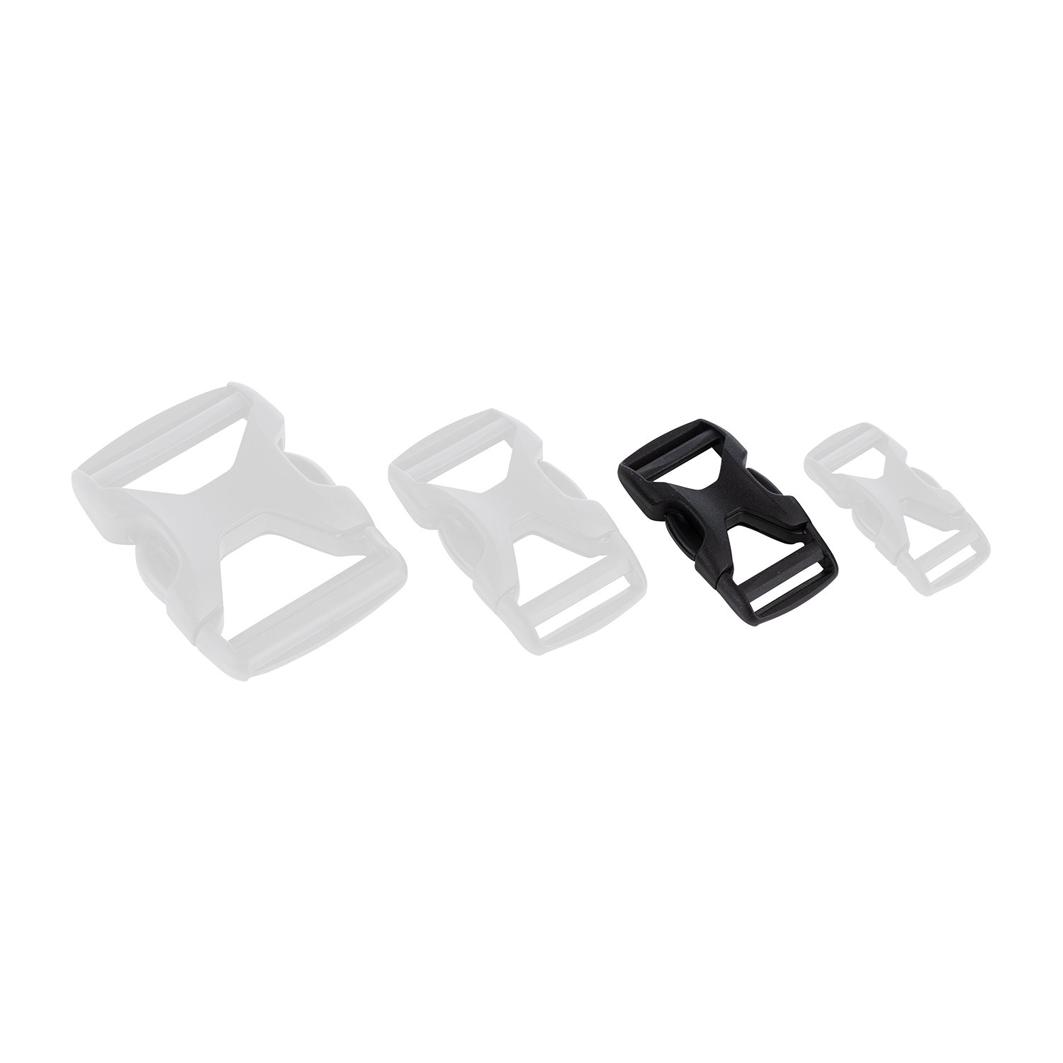 Dubbel Verstelbare Gesp | Zwart | 20 mm