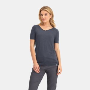 Pure Merinowol T-shirt Dames | Graphite | L