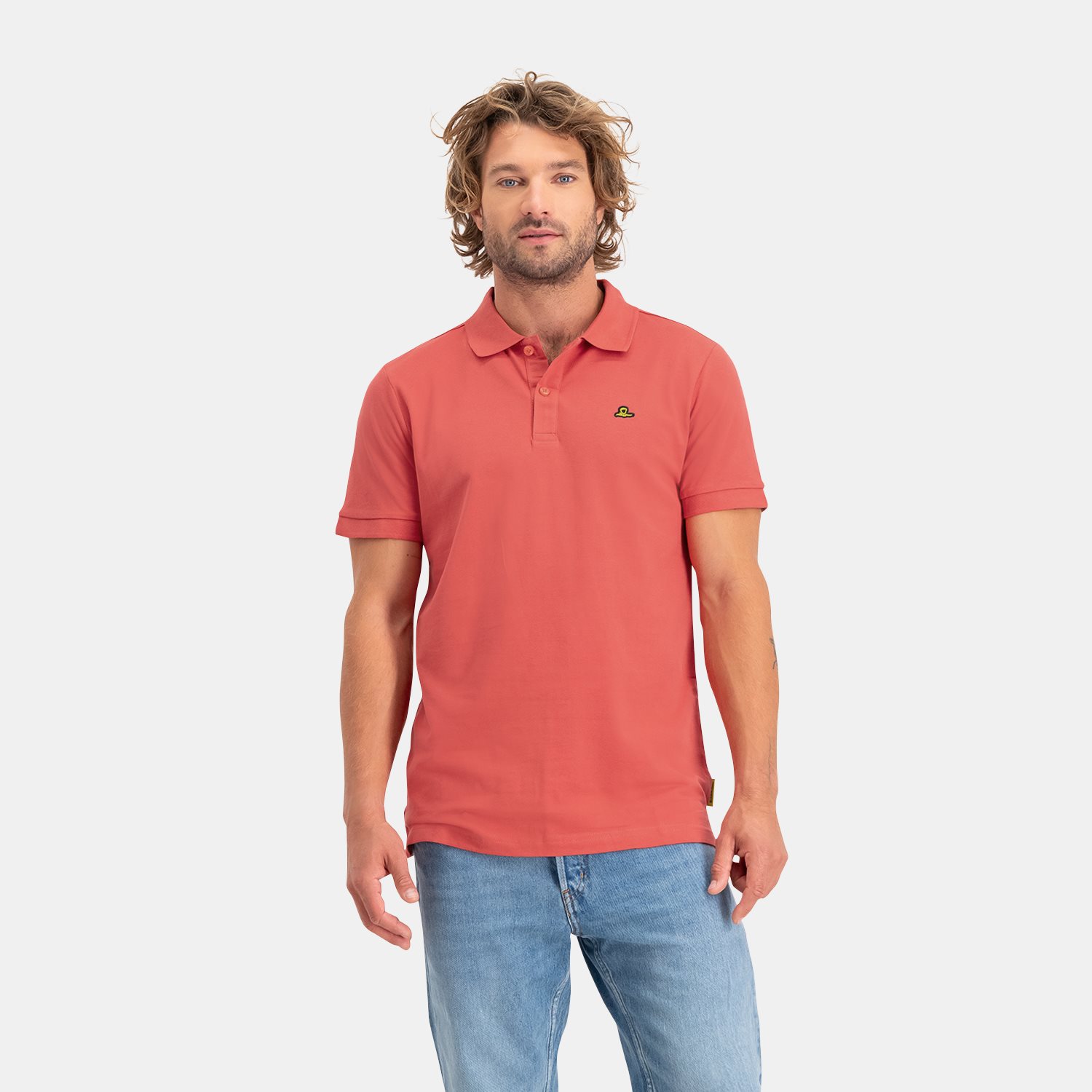 Polo Piqué Heren | Burned Red | L