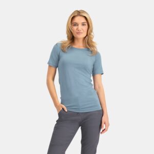 Pure Merino T-Shirt Dames | Light Denim | XL
