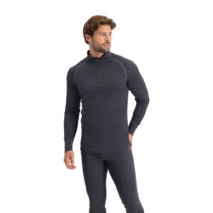Zip-Neck Thermoshirt Heren | Grijs | XXL