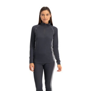 Zip-Neck Thermoshirt Dames | Grijs | S