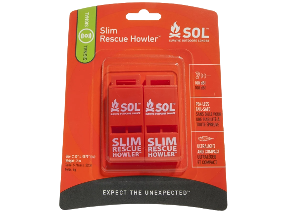 Sol Signaalfluit Slim Rescue Howler 2 Stuks