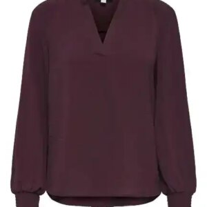 Only Mette V-Neck Ls Smock Top WvnMette Smock Blouse