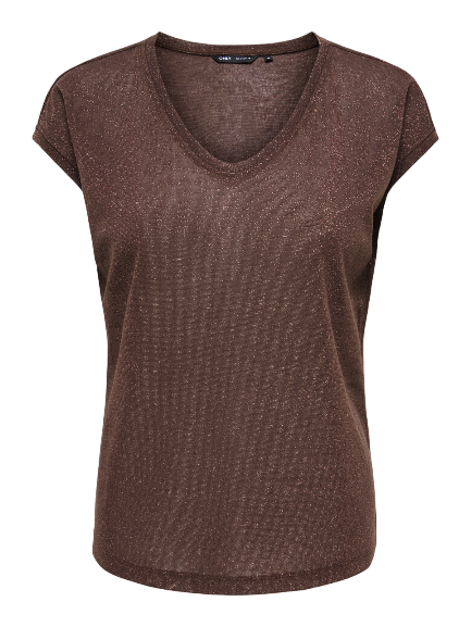 Only Silvery Lurex Top