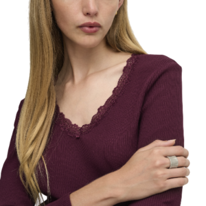 Only Sara Sharai L/S V-Neck Top Jrs