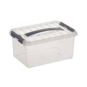Sunware Q-line opbergbox 6L transp./metaal
