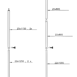 Campking Luifelstokkenset 25mm Alu
