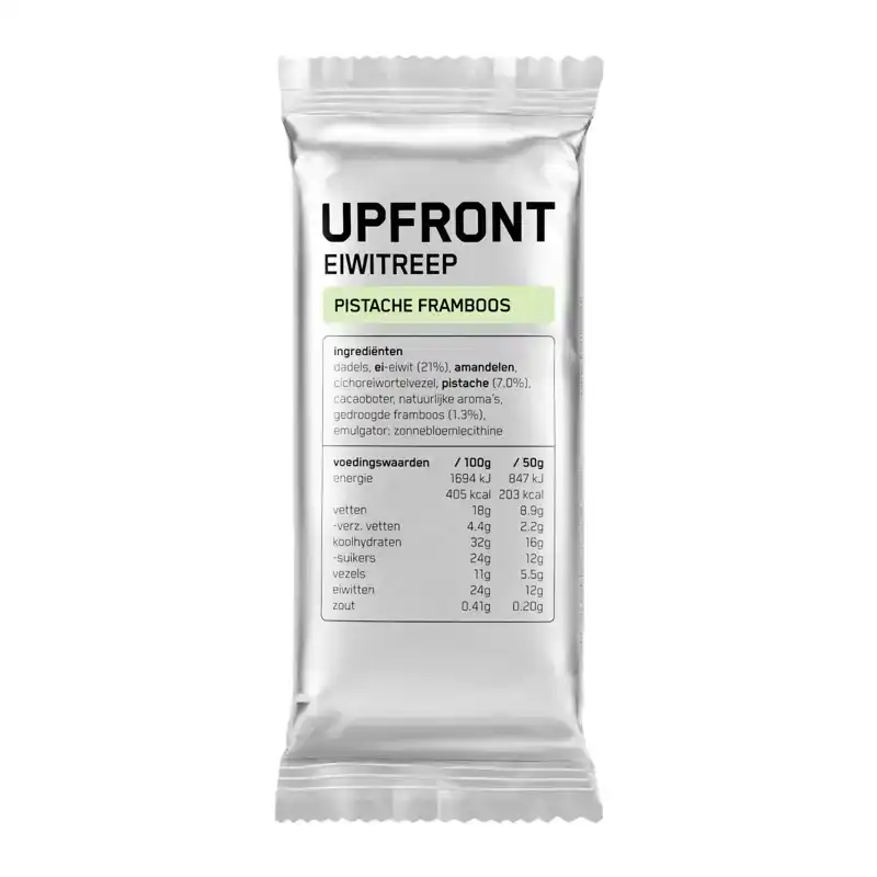 Upfront Eiwitreep Pistache Framboos
