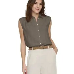 Only Sista Linen Blend Shirt