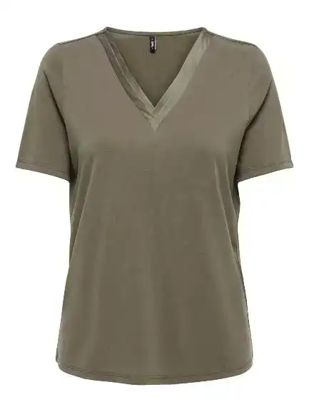 Only Free Split V-Neck Top
